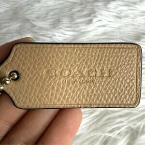 COACH Tan Fob Bag Charm Hang tag Hangtag